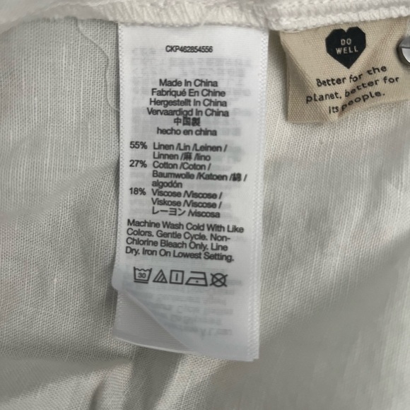 Madewell Linen Blend Flutter Sleeve Tiered Mini Dress NF890 Cream XS - Picture 8 of 9